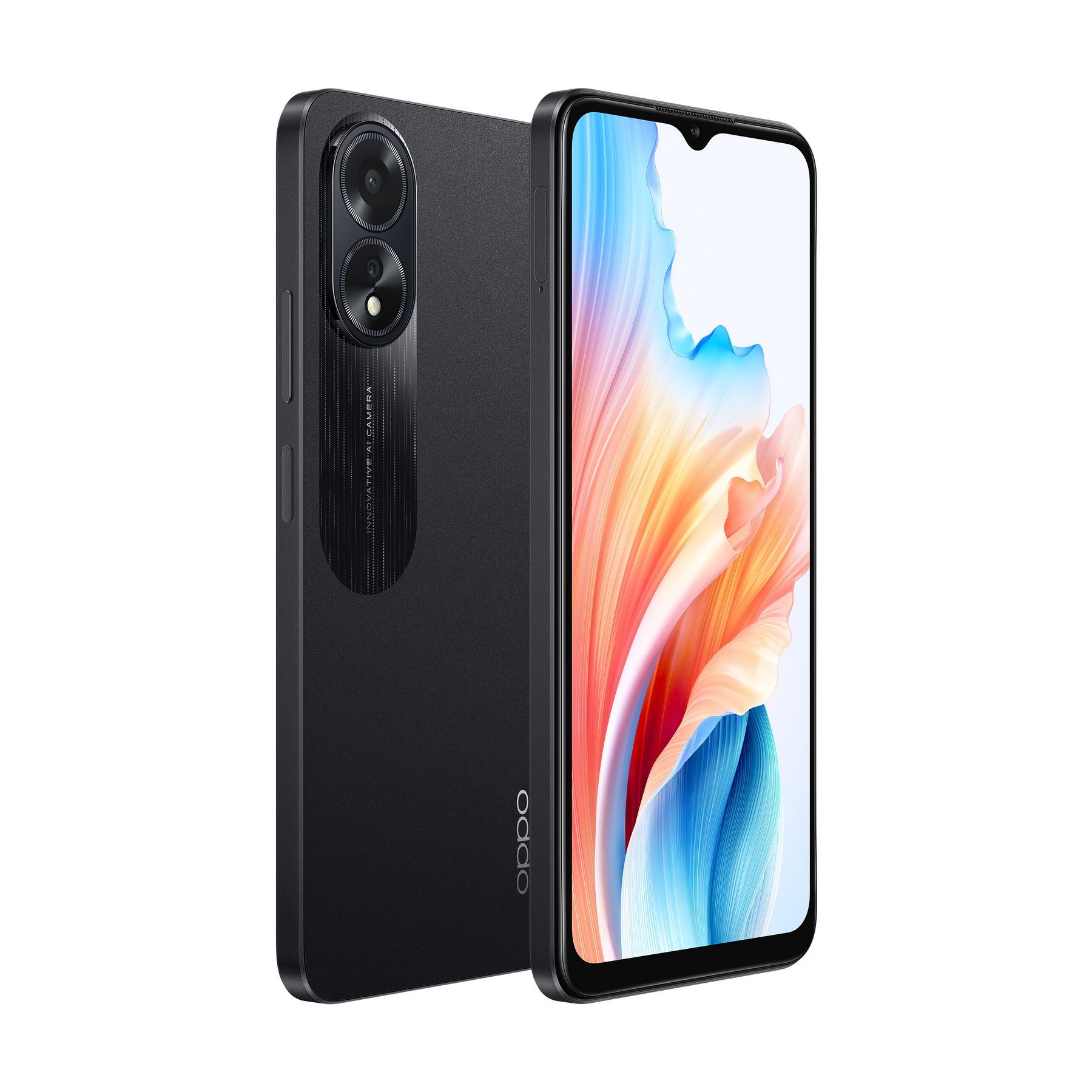 OPPO A18 128GB - Black, 6.56", HD+, 90Hz, 4GB/128GB, 8MP/5MP, Dual SIM, 5000mAh,2YR