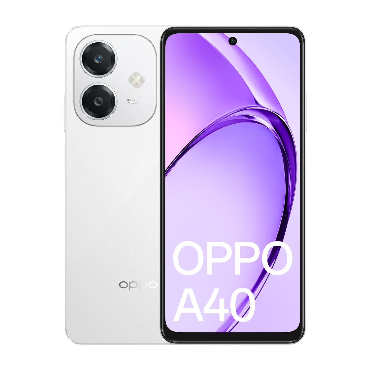 OPPO A40 Starlight White, 6GB/128GB, (CPH2669AU White)**, 6.67", HD+ LCD, 90Hz, 50MP/5MP, Dual SIM, 5100mAh, 2YR