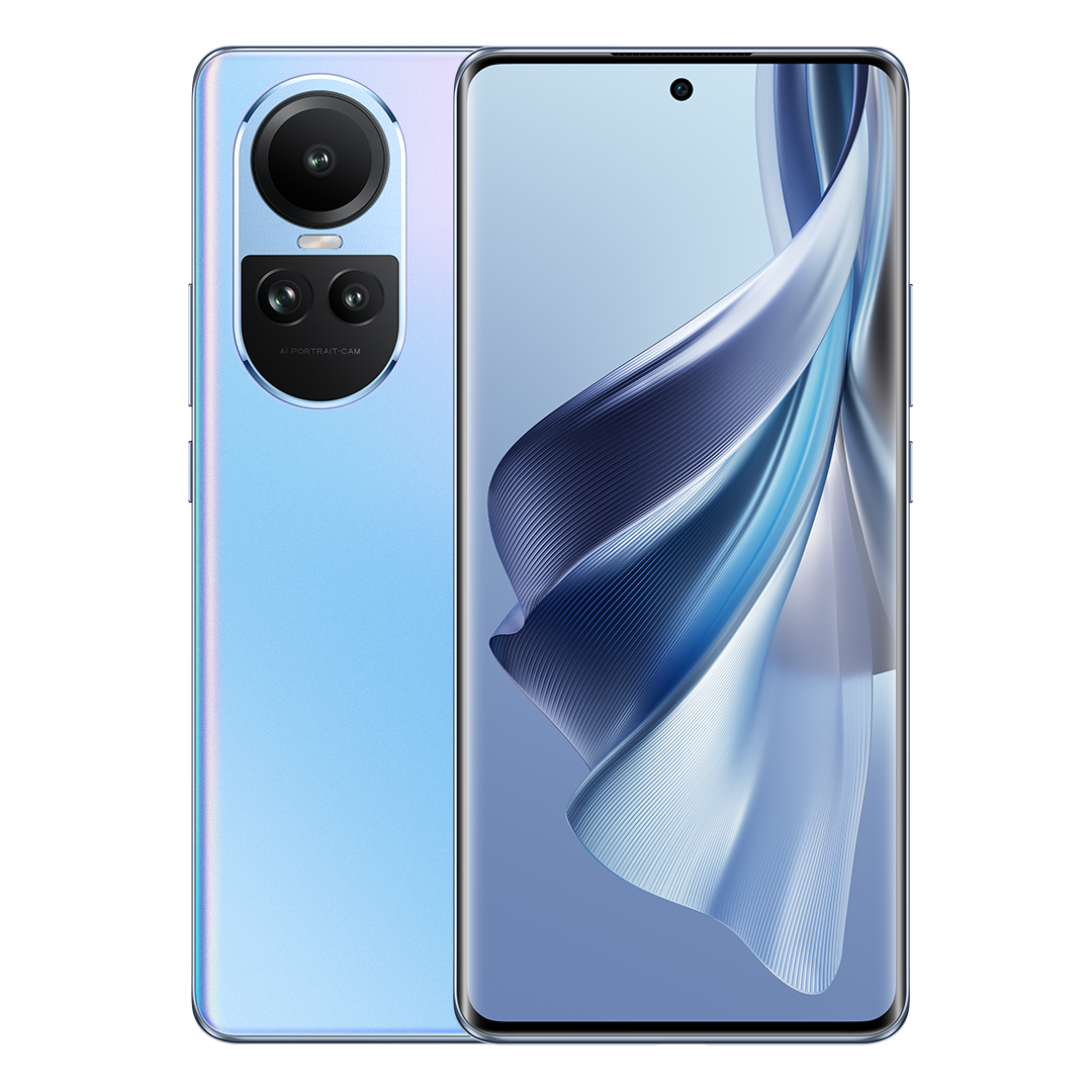 OPPO Reno 10 5G Ice Blue (AU Stock, 8+256, 32MP Telephoto Portrait Camera, 120Hz 3D Curved Screen, 67W Supervooc)