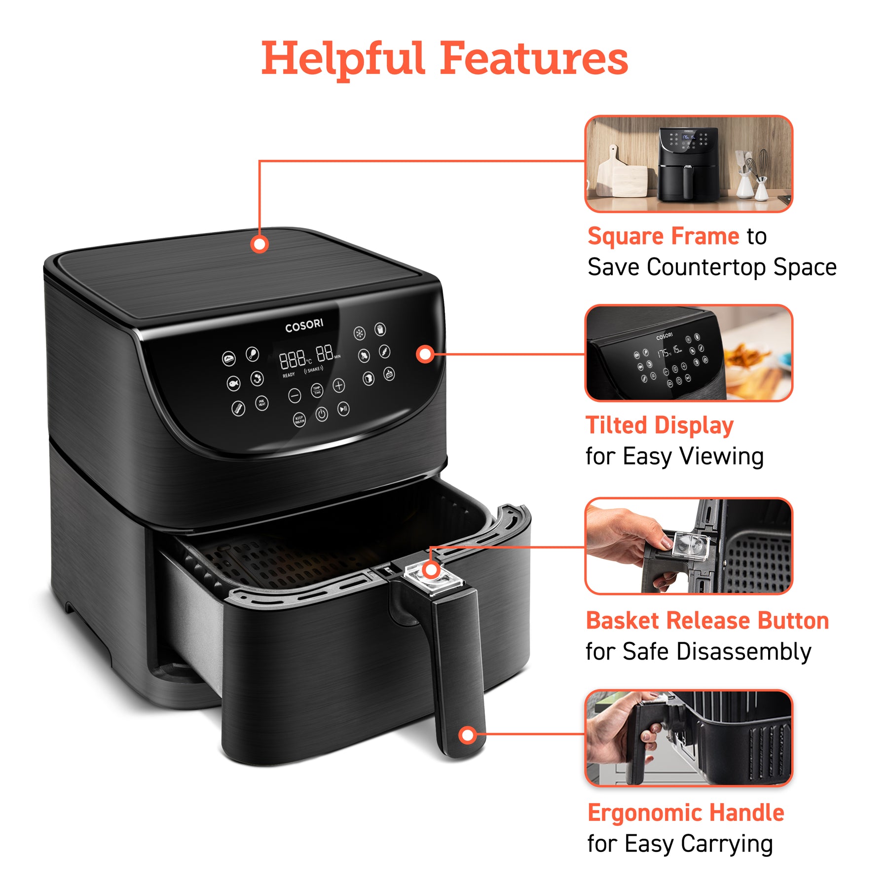 5.5L Air Fryer with Digital Display