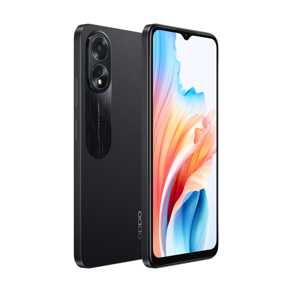 OPPO A18 128GB - Black, 6.56", HD+, 90Hz, 4GB/128GB, 8MP/5MP, Dual SIM, 5000mAh,2YR