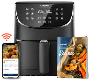 COSORI Smart Wifi Air Fryer 5.5L CS158-AF (Mobile Phone control with VeSync App, Google Assistant Voice control)