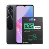 Konec OPPO A78 5G Prepaid Mobile Bundle Black (Konec $35 plan Included, 6.56'', 4+128GB, 50MP Camera)