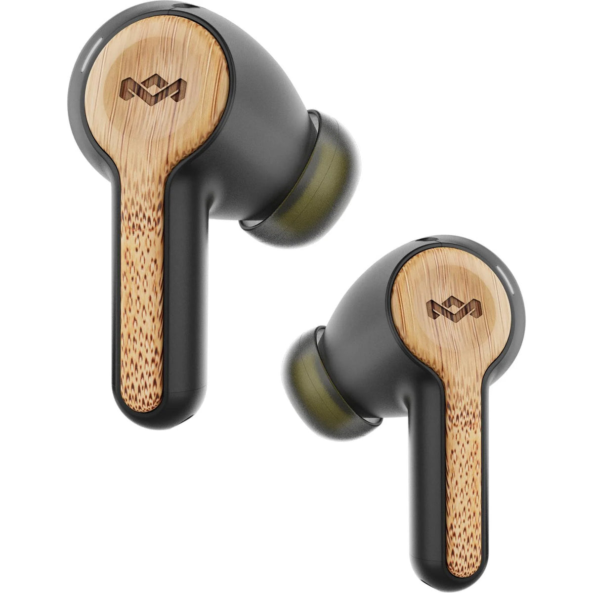 House of Marley Rebel True Wireless Earbuds - Black (Sustainable Materials, 30 Hours Playtime, Dual EQ, IPX5)