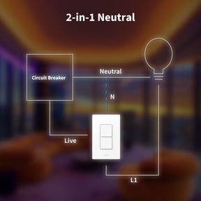 Aqara Smart Wall Switch H2 (Vertical, 2 Buttons, 1 Channel)