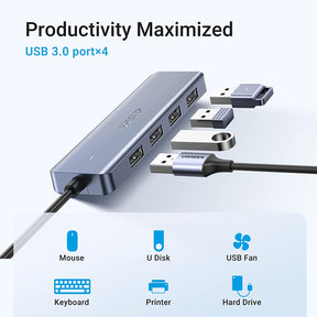 UGREEN 4-Port USB 3.0Hub with Micro USB Power Supply 70336