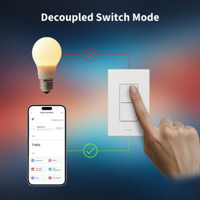 Aqara Smart Wall Switch H2 (Vertical, 2 Buttons, 1 Channel)