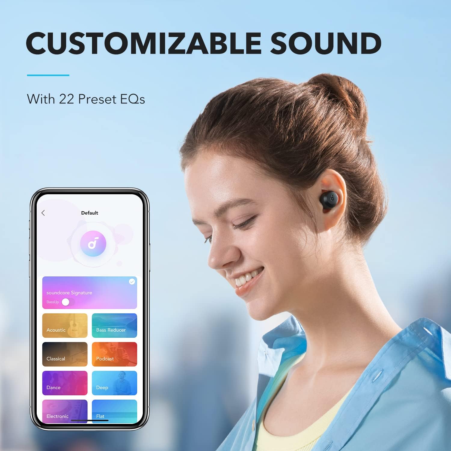 Soundcore A20i True Wireless Earbuds Black (APP Control, IPX5 Waterproof, 28H Playtime, AI-Enhanced Calls)