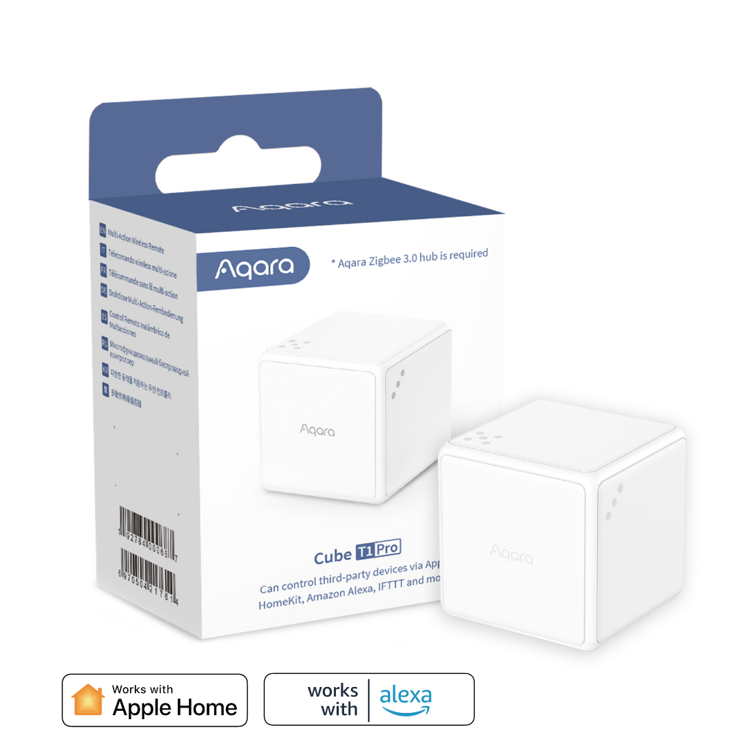 Aqara Cube T1 Pro (Rotate to control, Compatible with HomeKit, Alexa via Aqara Hub, Up to 2-year battery life)