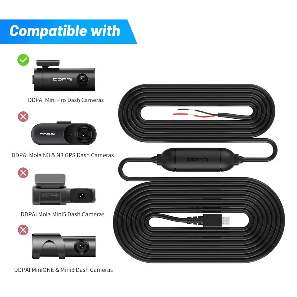 DDPAI Hardwire Kit for MINI Pro Dash Cam