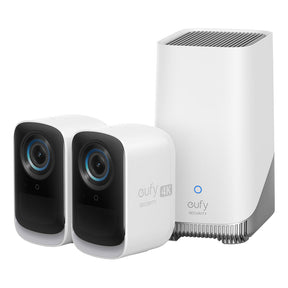 Eufy Security Cam 3C (S300) 2 Pack with HomeBase 3 (4K Resolution, 180 Days Battery, BionicMind AI Recognition)