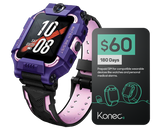 imoo Z6 Purple Kids Smart Watch, Konec Mobile 6 month bundle