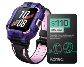 imoo Z6 Purple kids Smart Watch, Konec Mobile 12 month bundle