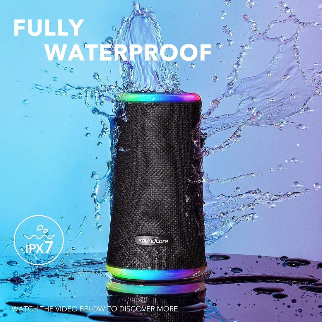 Soundcore Flare 2 Bluetooth Speaker (IPX7 Waterproof, 20W Speaker, 12 Hours Playtime)