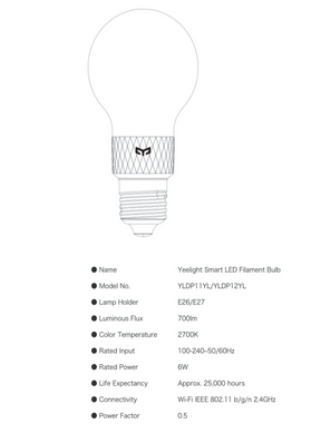 Yeelight Smart LED Filament Bulb (White)