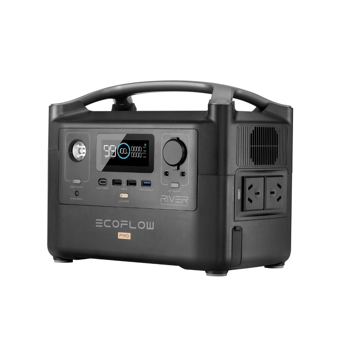 EcoFlow River Pro Portable Power Station (1200W, 720Wh, Solar Panel & Extra Battery Expandable)