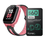 imoo Z1 Grapefruit Red Kids Smart Watch, Konec Mobile 6 month bundle