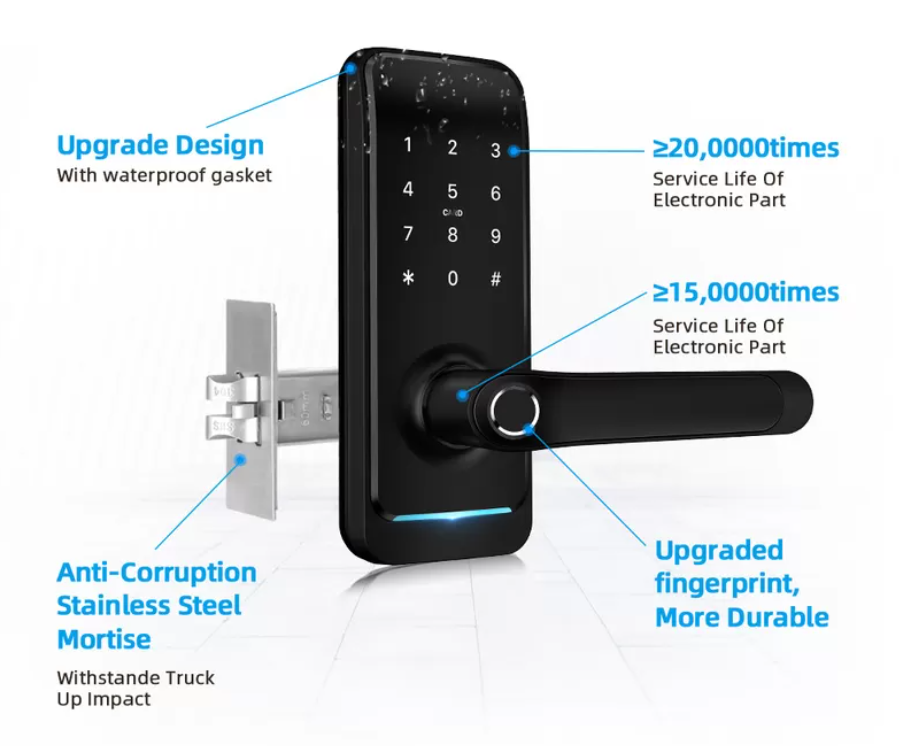 TT Smart Lock H15B, Fingerprint, Passcode, Card Unlock