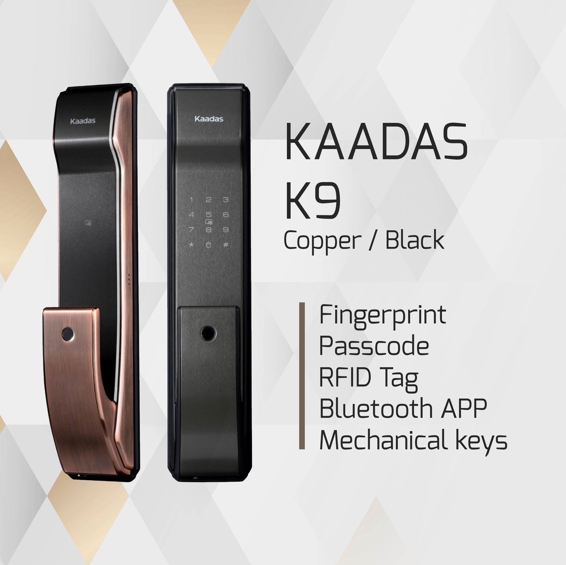 Kaadas Smart Locks K9 Copper